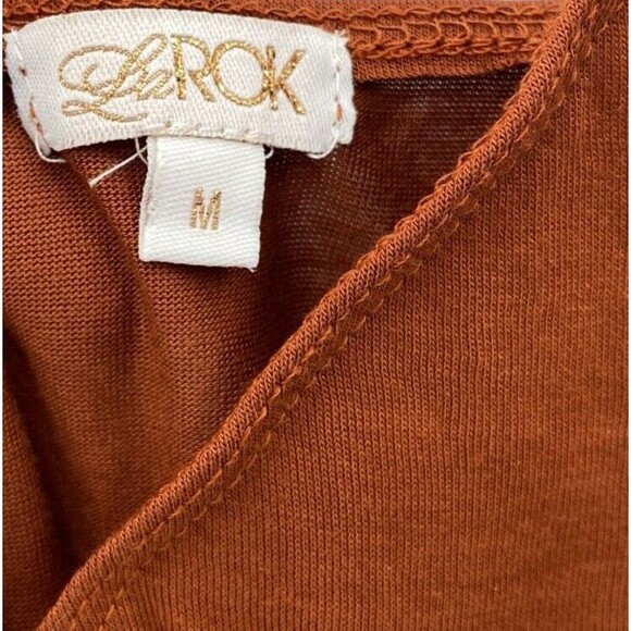 LaROK Cami Top M Rust Paprika Jersey Spaghetti Straps Camisole New - Picture 4 of 8